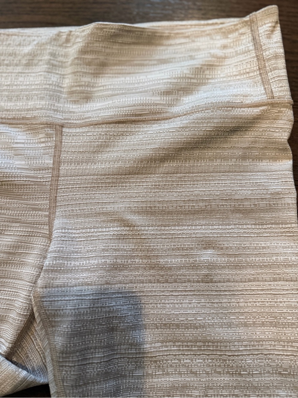 Athleta Textured Cream High-Waist Leggings
